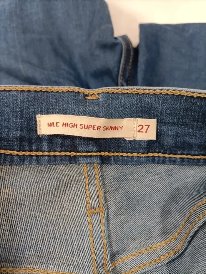 Jean Levi's taille haute slim - Levis Mile High Super Skinny - taille 27 A156 - photo numéro 6