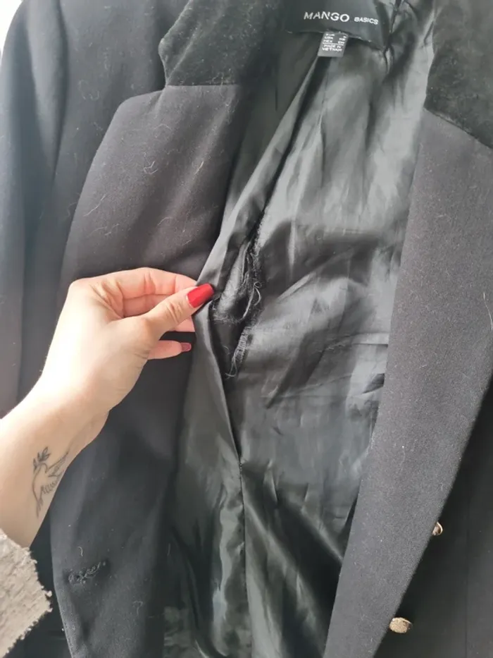 veste blazer noir a boutons mango - photo numéro 7