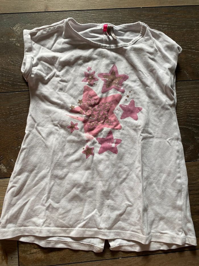 T-shirt blanc 3 ans orchestra étoiles roses