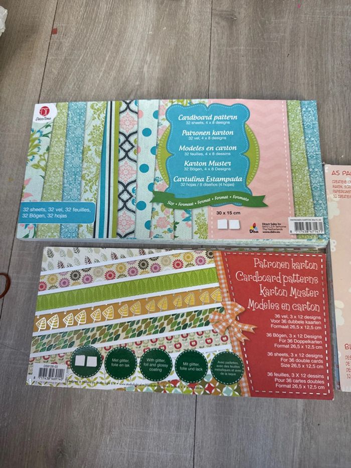 Lot papiers scrapbooking neuf - photo numéro 2
