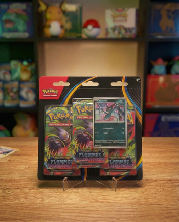 Tripack Pokémon ME02 "Flammes Fantasmagoriques" Triple illustration - Neuf & Scellé - Promo Farfuret
