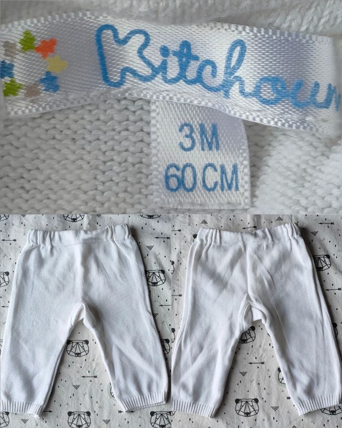 Legging blanc taille 3 mois