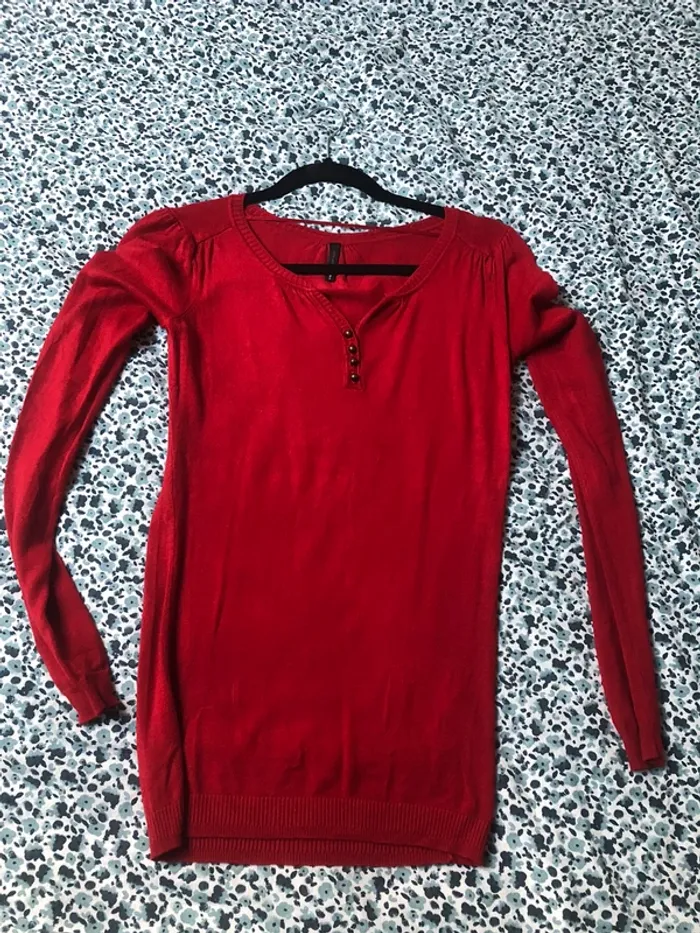 Pull nafnaf rouge - photo numéro 2