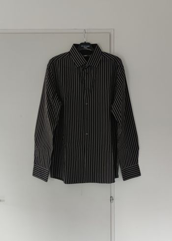 Chemise homme Celio noire rayure blanche taille XL - Neuf avec étiquette