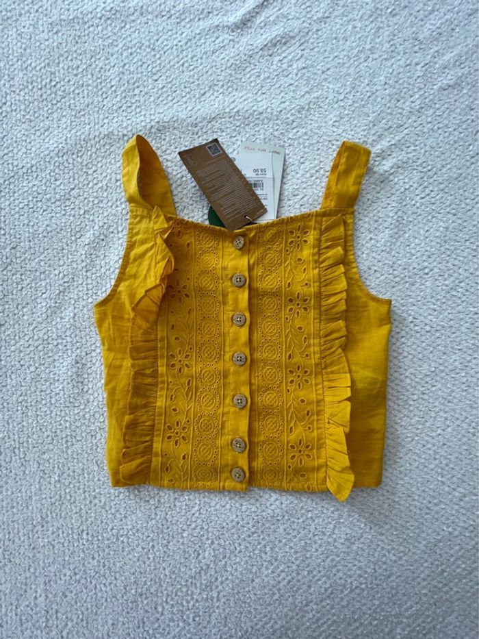 Débardeur court fille moutarde C&A 140 cm