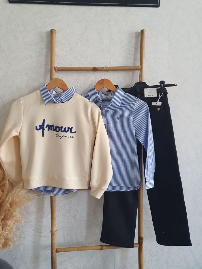 Chemise cœur brodé taille 10 ans - photo numéro 6