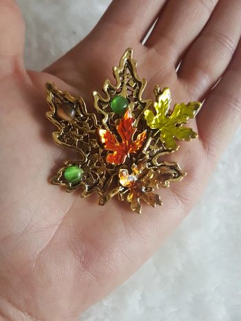 Broche feuille d automne