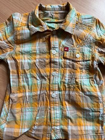 Jolie chemise MC à carreaux Quiksilver T. 2 ans/24 mois garçon TBE