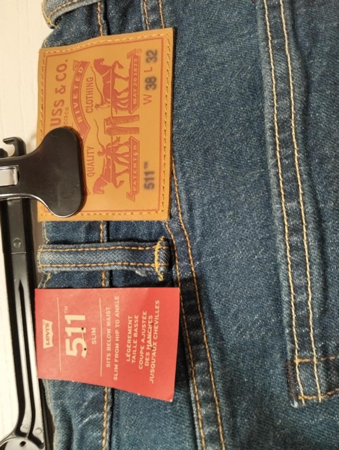 Neuf et etiqueté jean slim bleu 511 Levi's W38 L32 - photo numéro 6