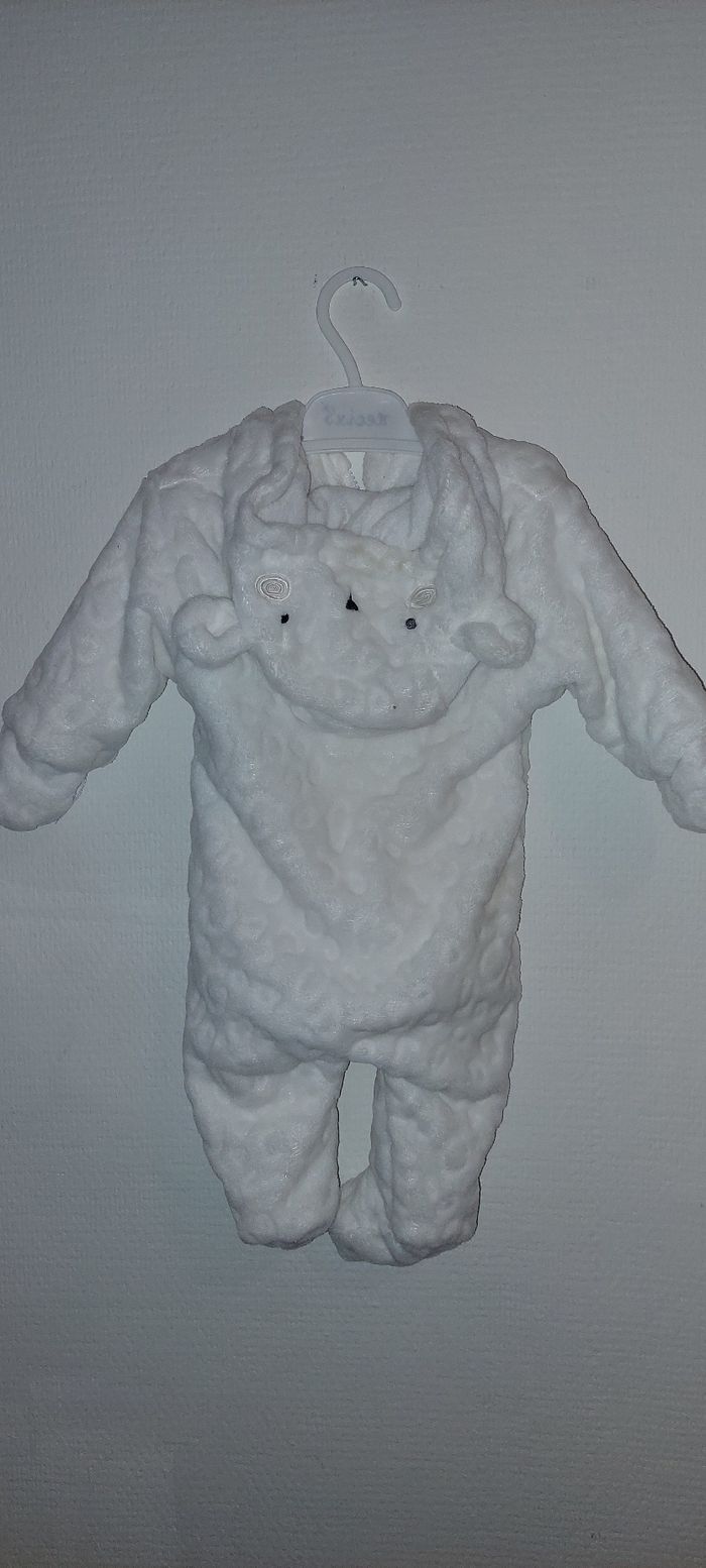 Combinaison blanche mouton 62cm - photo numéro 2