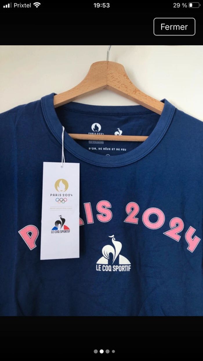 Lot de 4 t-shirt france olympique 2024 Lecoq sportif - photo numéro 3