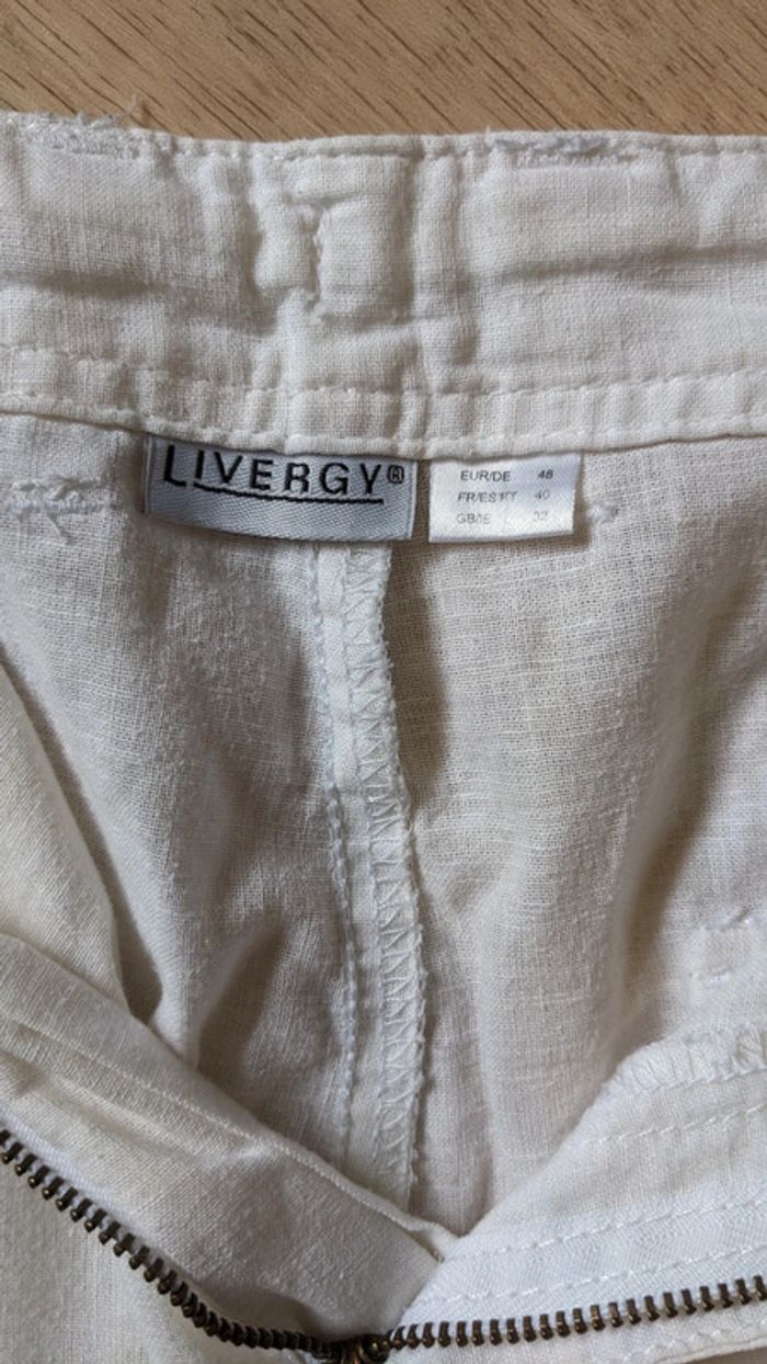 Pantalon en Toile Blanc 40 - photo numéro 5