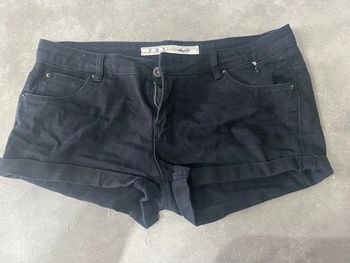 Short noir jean femme taille 40