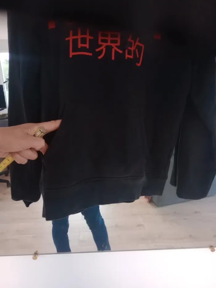 Sweat à capuche homme XS noir et rouge NASA c87 - photo numéro 2