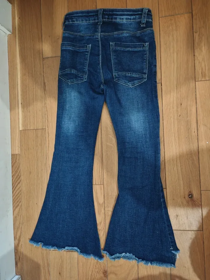 Jean flare bleu EDEFA fille 6 ans (110/116cm) tendance & confort 👖 - photo numéro 4