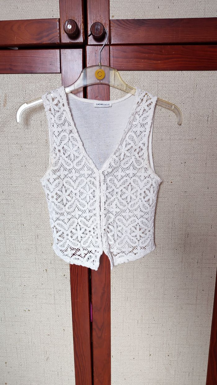 Gilet macramé sans manches - photo numéro 2