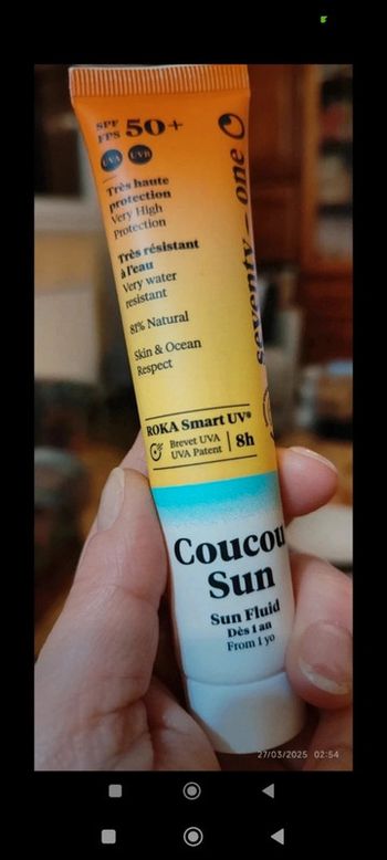 Seventy-One Percent Coucou Sun Fluide Haute Protection Solaire Très Résistant à l'eau Spf 50 50 ml