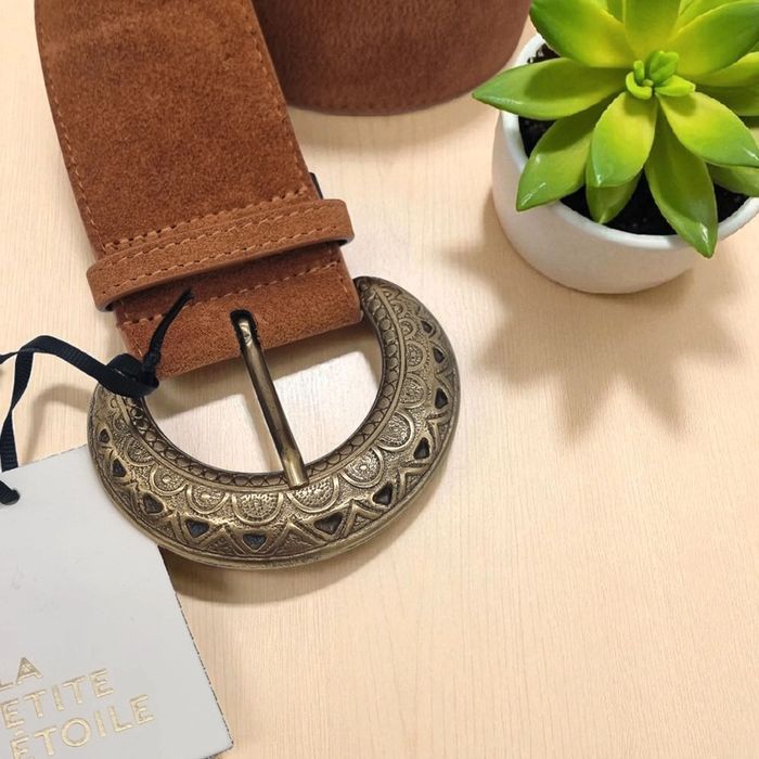 La Petite Étoile ceinture camel AKON en cuir * taille 75 cm * - photo numéro 2