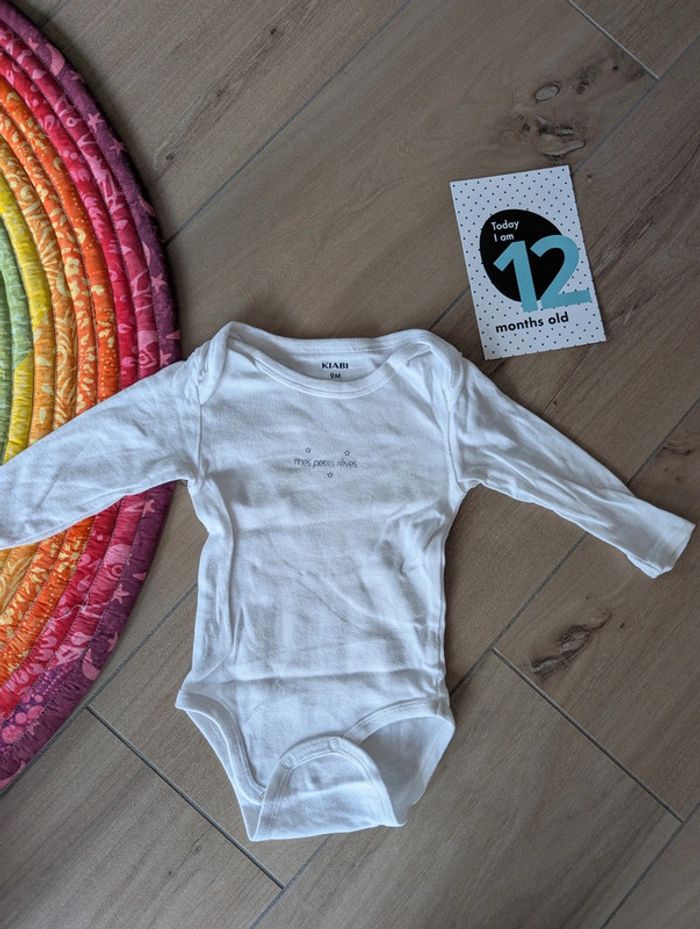 Body manches longues Kiabi 74cm
