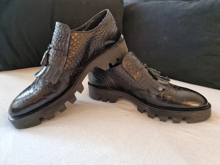 Mocassin Soldini cuir style entre richelieux 1461 Quad et taille Adrian Bex Smooth 40