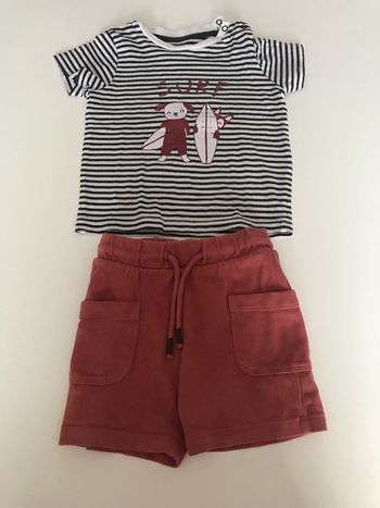 Ensemble bébé t-shirt + short 9M