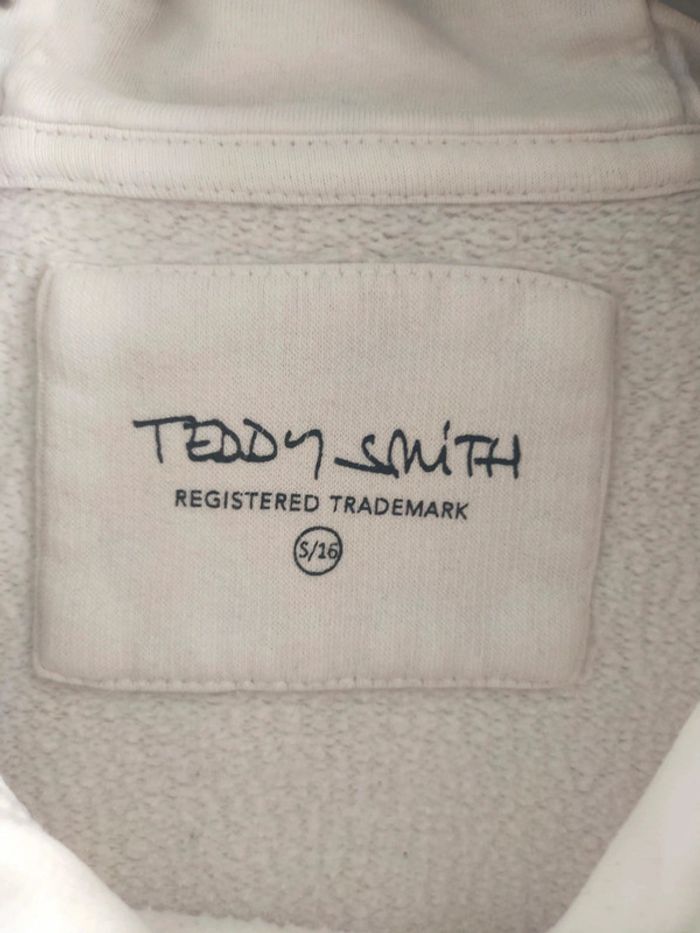 Pull a capuche blanc T 16 ans ou 34 Teddy Smith - photo numéro 3