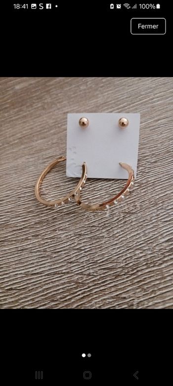 Boucles d'oreilles acier inoxydable 