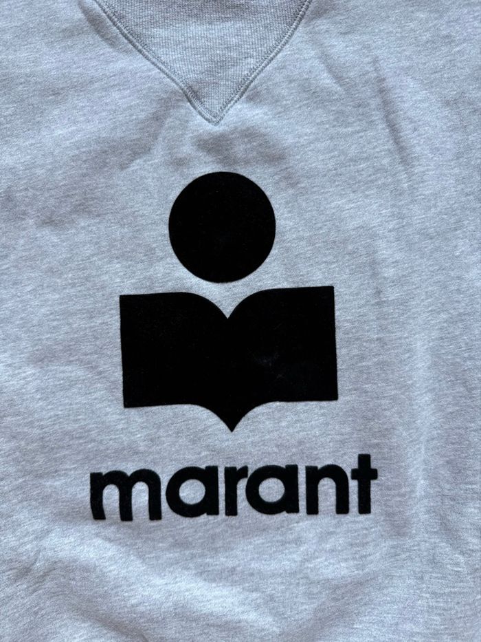 Sweat Isabel Marant Étoile gris logo noir taille 36 - photo numéro 2