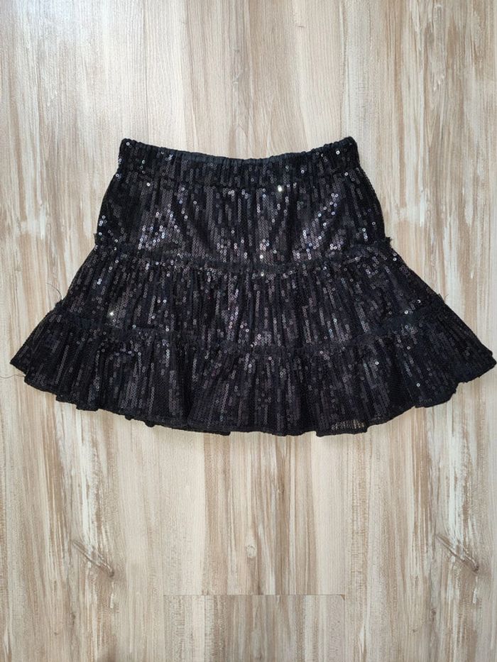 Jupe noire 4 ans avec sequins brillants Orchestra #Fille4ans