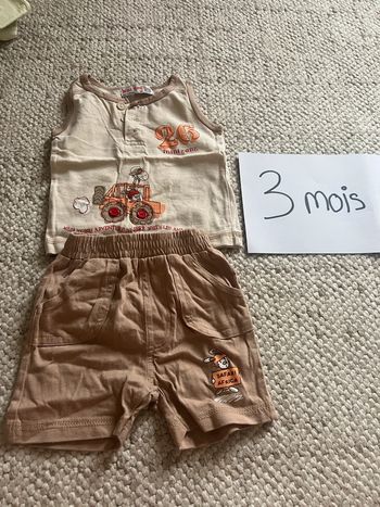 Ensemble été short tee shirt 3 mois