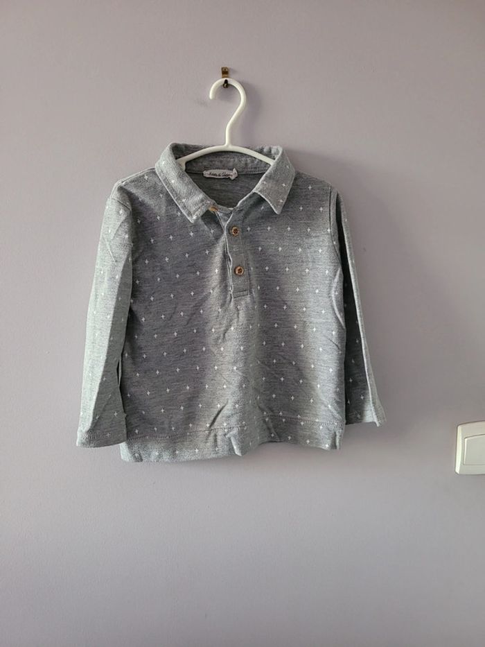 Polo manches longues 3 ans Eden et Victor