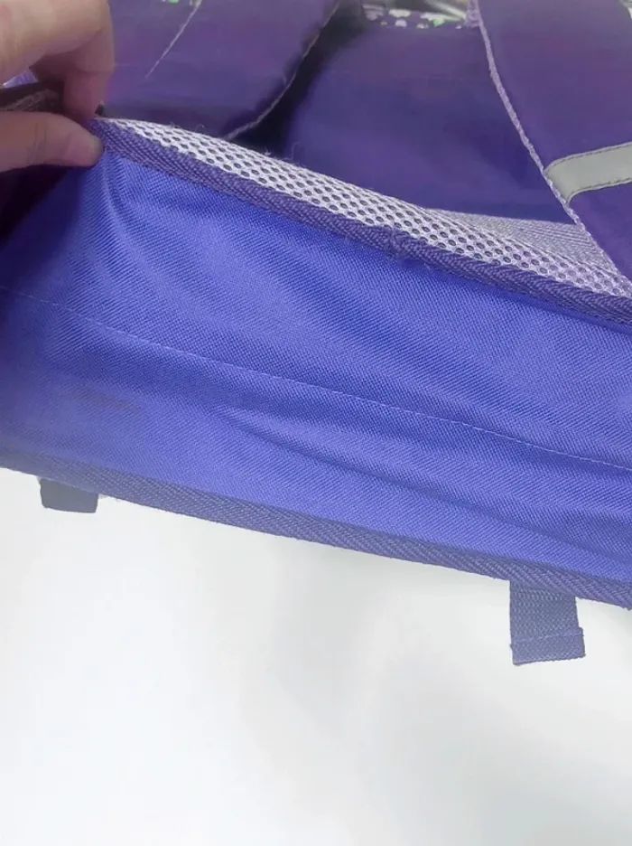 Cartable scolaire violet fleur rose / Complices - 35x30cm - photo numéro 7