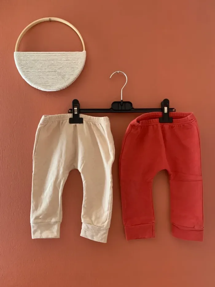 👖 Lot 2 leggings bébé – Taille 68 cm (6 mois)