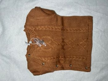 Ensemble 2 pièces en tricot torsadée uni pour bébé 