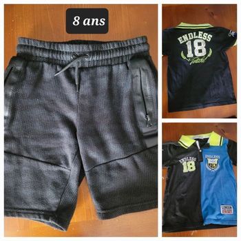 1 short primark + 1 polo taille 8 ans