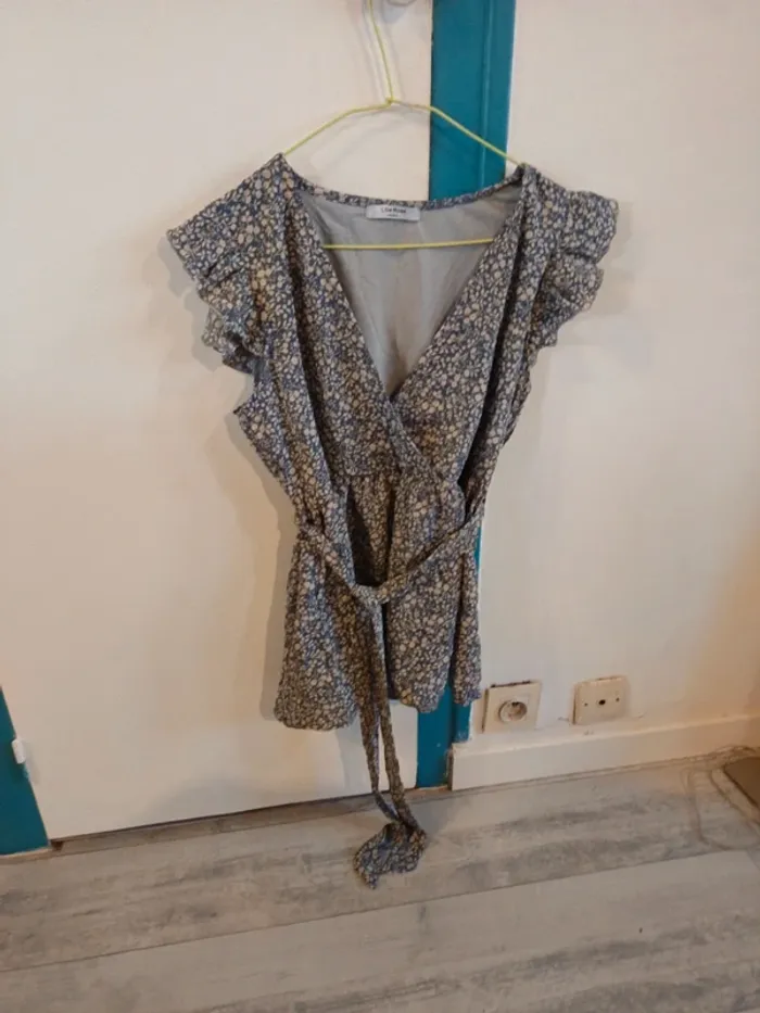 Blouse cache coeur femme