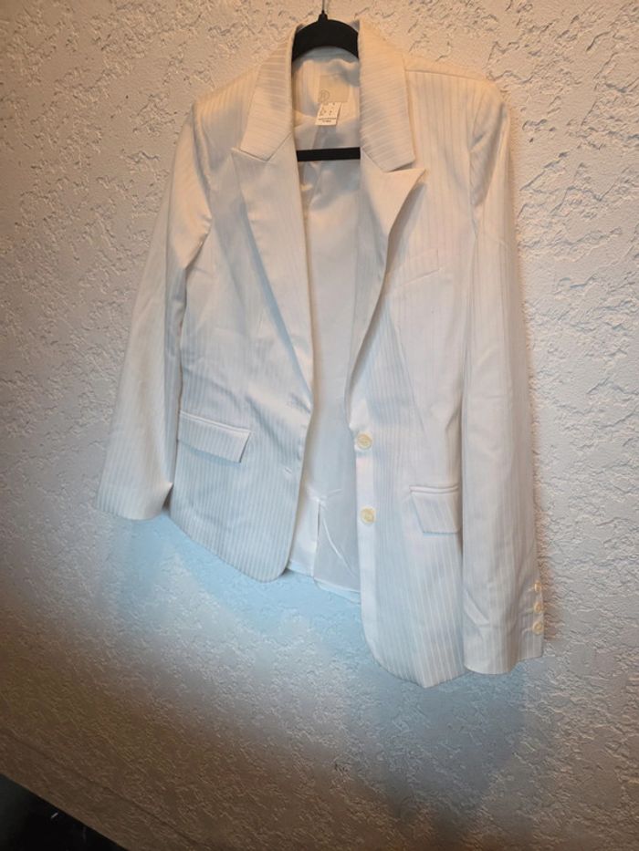 Veste blazer femme chic blanc
