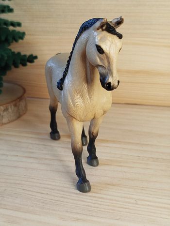 PAPO cheval beige et noir Figurine animal équidé
