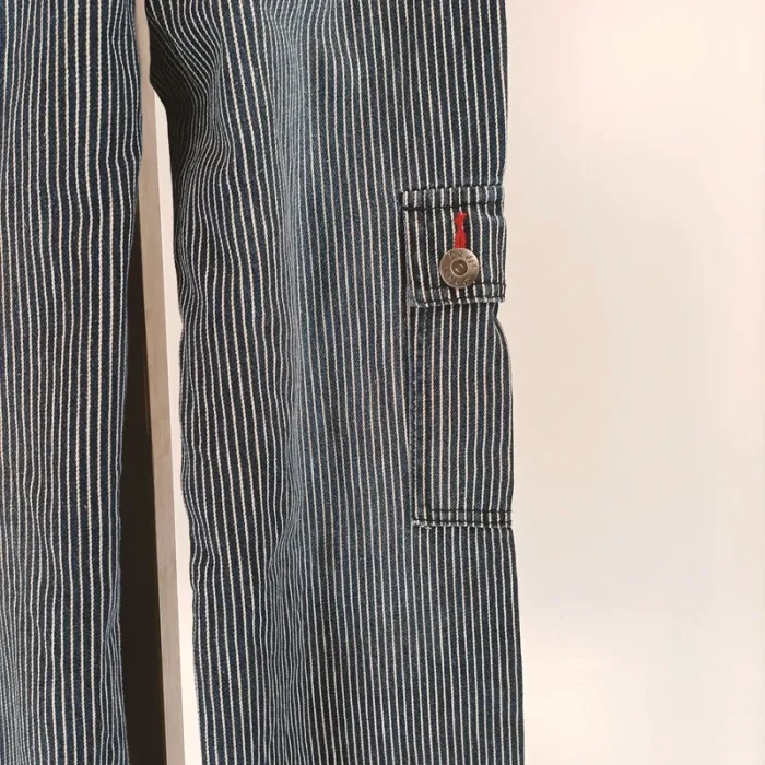 Pantalon orchestra 14 ans rayures verticales bleu marine et blanc A143 - photo numéro 8