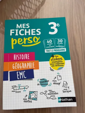 Livre fiche révision 3eme