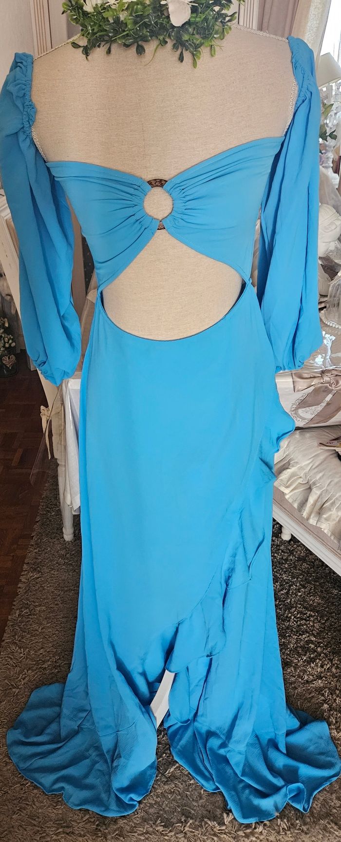 Magnifique robe bleue bohème Shein SXY Taille L Neuve - photo numéro 2