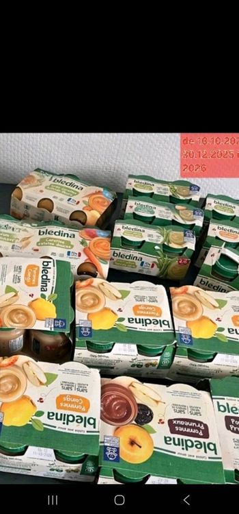 40 pots de légumes et compotes fruits