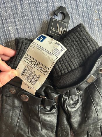 Gant cuir noir