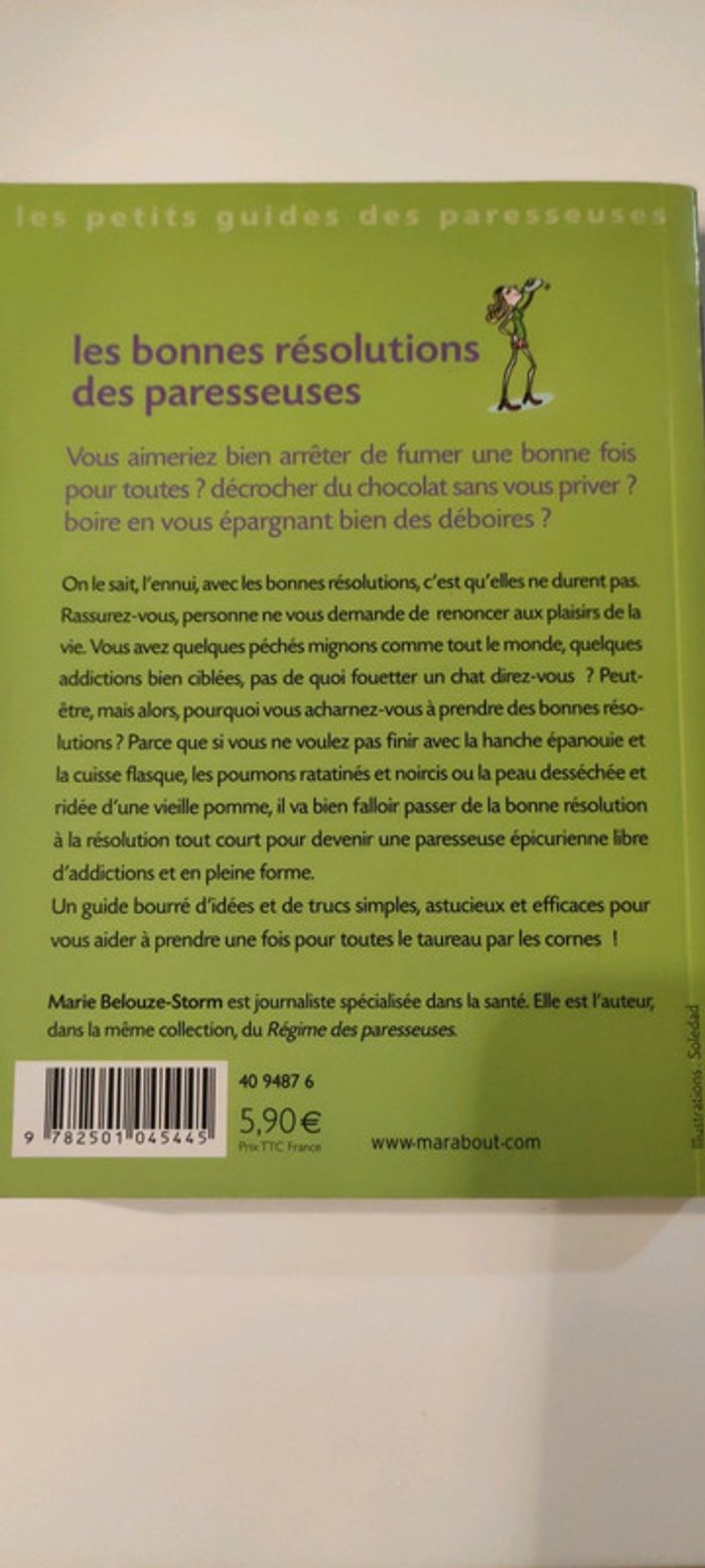 Les bonnes résolutions des paresseuses Édition marabout - photo numéro 5