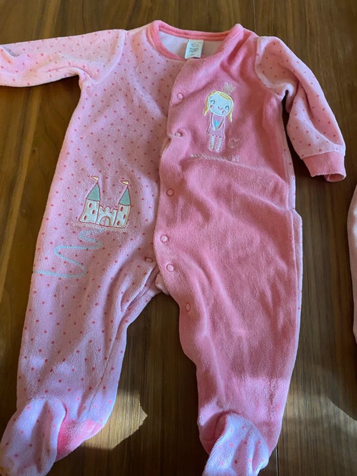 Lot de 3 pyjama dors bien rose fille 3-6 mois C&A - photo numéro 3