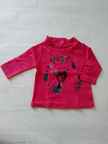 tee shirt manches longues rose la cie des petits fille 3 mois