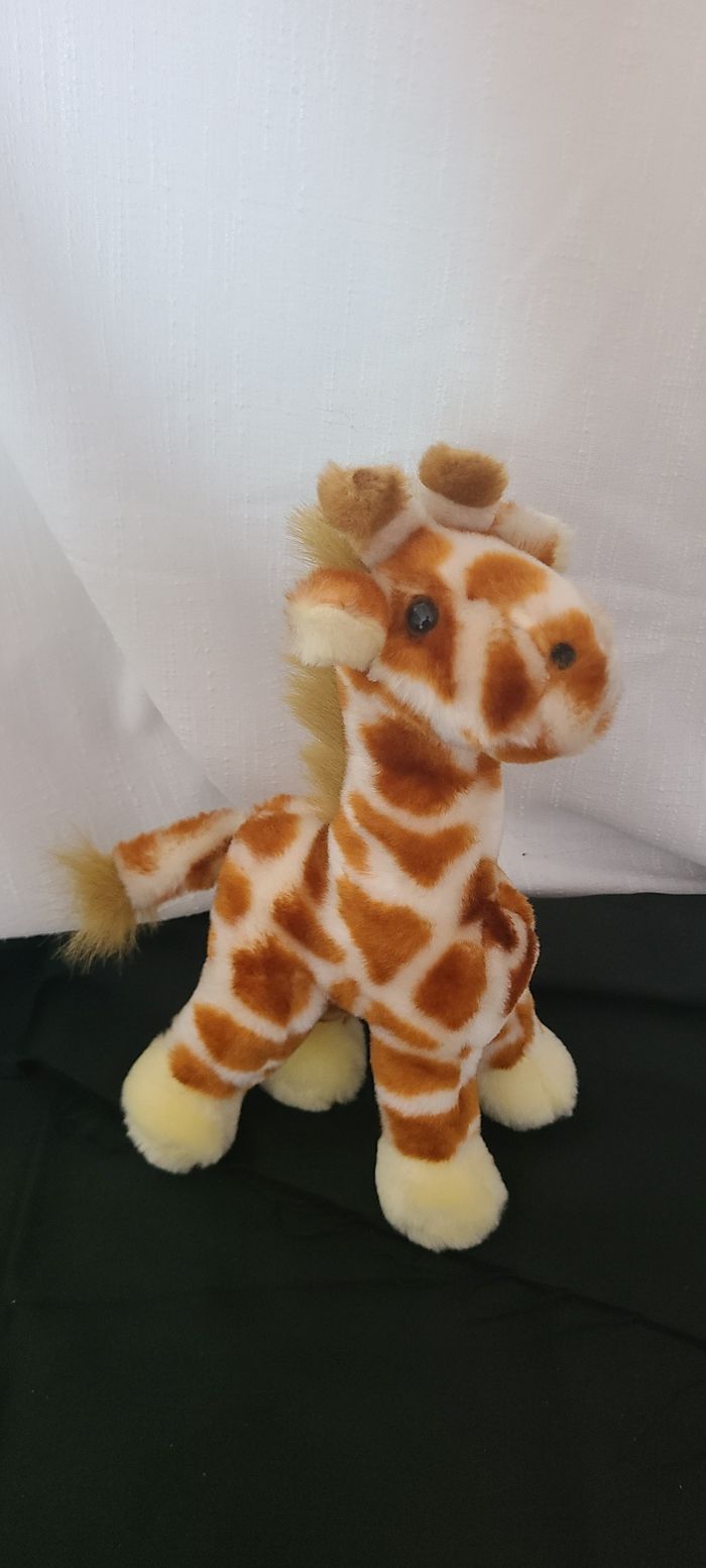 Peluche girafe AURORA beige marron - photo numéro 5