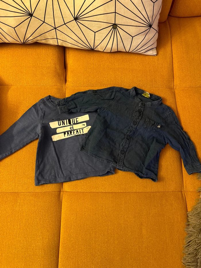 Lot de 2 tee shirts 9 mois