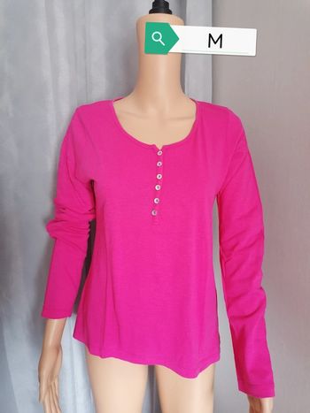 Tee-shirt manches longues fushia M
