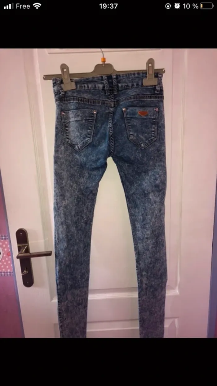 Jegging bleu taille 34 femme - photo numéro 3